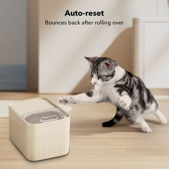 Pet Food Storage Container Airtight – Up to 30 lbs for Dog Cat Food | Clear Bin with Measuring Cup & Locking Lid | Durable Dry Food Storage for Treats & Kibble | Dishwasher Safe & Stackable