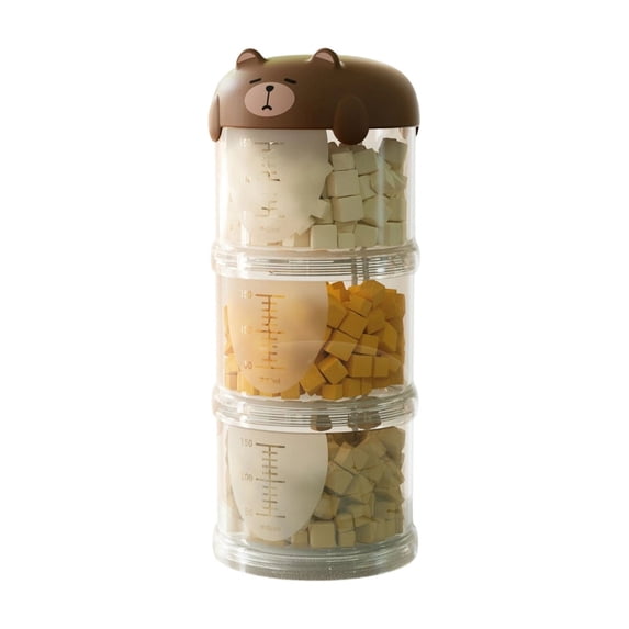 Pet Food Storage Container, Airtight Plastic Treat Organizer with Stackable Design, Portable Moisture-Proof Jar for Cats Dogs Travel Home