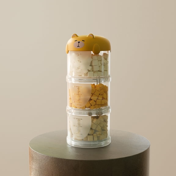 Pet Food Storage Container, Airtight Sealed Box, Portable Moisture-Proof Container For Cat Dog Snacks, Yellow