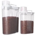 Pet Food Storage Containers White 6Qt + 3Qt For Dogs, Cats And Kitchen ...