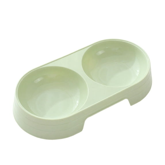 Pet Food Water Dish No Feeder Cat Food Feeder, Double Bowl Cat Feeder, Candy Color Pet Food Bowl, Multi- Household Food Dispenser, Non-, Pet Supplies Can separate wet and dry,Green