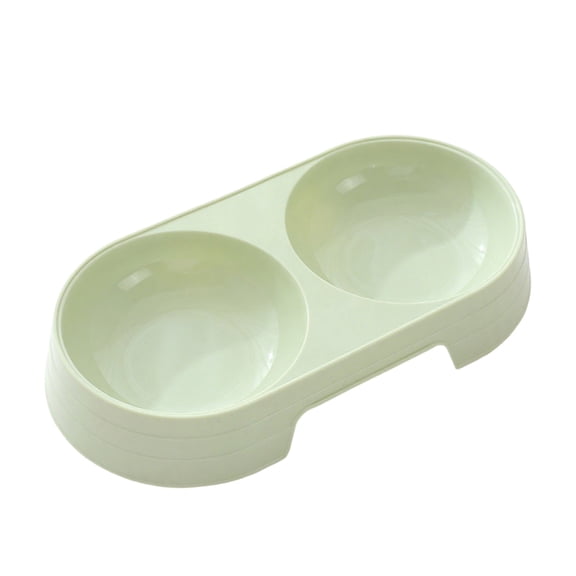 Pet Food Water Dish No Feeder Cat Food Feeder, Double Bowl Cat Feeder, Candy Color Pet Food Bowl, Multi- Household Food Dispenser, Non-, Pet Supplies Can separate wet and dry,Green