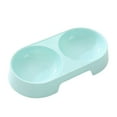 thumbnail image 1 of Pet Food Water Dish No Feeder Cat Food Feeder, Double Bowl Cat Feeder, Candy Color Pet Food Bowl, Multi- Household Food Dispenser, Non-, Pet Supplies Can separate wet and dry,Blue, 1 of 4
