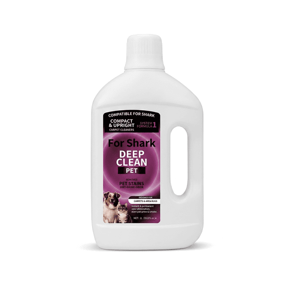 Pet Formula Carpet Cleaner Liquid, 1L Replacement for Shark Deep Clean Pet Formula, Works with EX/PX Series Models
