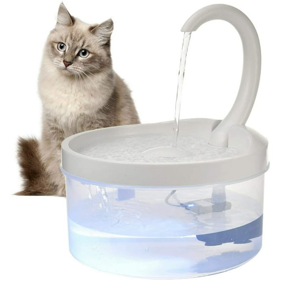 Pet Fountain, 67oz/2L LED Automatic Cat Water Fountain Dog Water Dispenser with 3 Layer Filtration Filters, Indoor Quiet Cat Drinking Fountains with Power-off Protection Function for Cats, Dogs, Pets