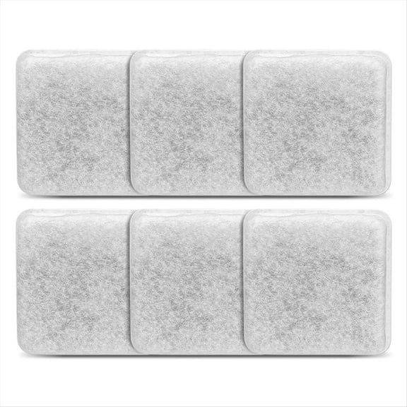 Pet Fountain Filter Replacement for 0.5/1/2.5/4 GAL Gravitys Water Cat Filters Dog Dispenser 6PCS