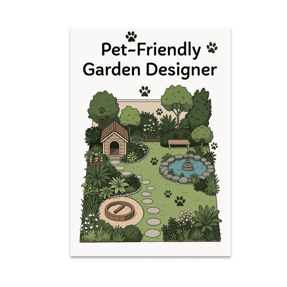 Pet-Friendly Garden Designer Art - Pet Owner - 13x19 Poster Print