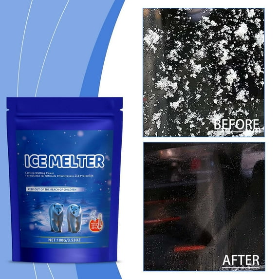 Pet Friendly Ice Melt Granules 100g Environmentally Safe Snow Remover for Driveways Walkways Patios
