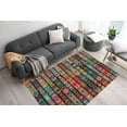 thumbnail image 1 of Pet Friendly Rug, Customs Rug, Living Room Rug, Housewarming Gift, Morocco Rug, Ethnic Rug, Modern Rugs, Stair Rug, Small Rug, Printed Rug, 2.6'x5' - 80x150 cm, 1 of 8