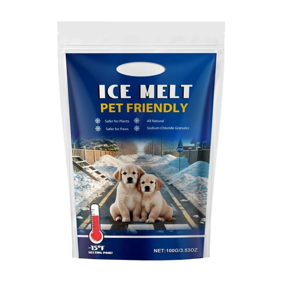 Pet-Friendly Snow Melt, Ice Melter for Concrete Floors and Driveways, Non-Toxic Salt-Free formula, Safe for Pets Paws and Lawns, 20 lb Bag