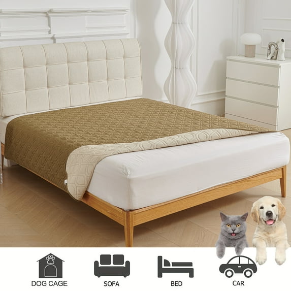 Pet Furniture Protective Cover, Non-Slip Base, Pet Mattress, Waterproof Sofa Cushion for Dogs and Cats Protection, Waterproof and Urine-Proof Fabric, Deodorant, Machine Washable Non-Slip, Pet Car Mats