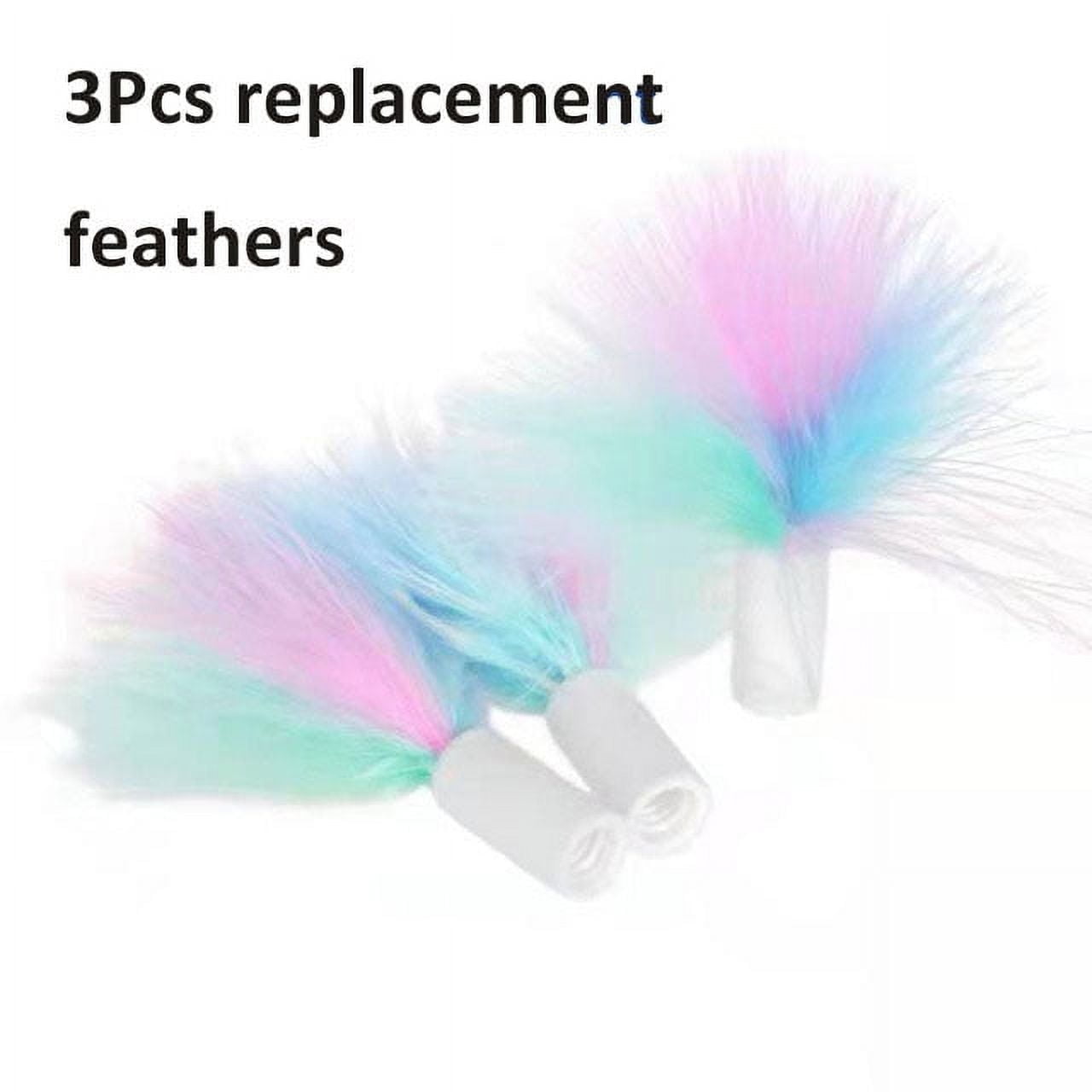 Pet Fusion Ambush Interactive Cat Toys for Indoor Cats - New & Improved Cat Feather Toys 3 feathers replaceable head