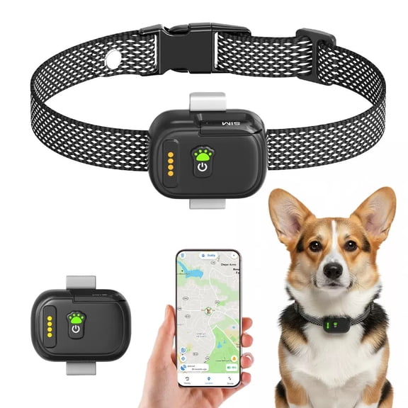 Pet GPS Tracker for Dogs, Real-Time Location Dog Tracking Device with Activity History, Lightweight GPS Pet Locator with Collar, Anti-Lost Pet Tracker for Small Medium Large Dogs