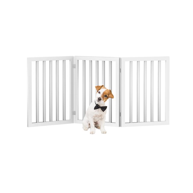 Pet Gate 3Panel Indoor Foldable Dog Fence for Stairs, Hallways, or
