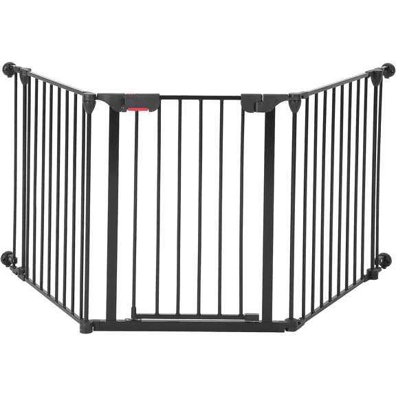Pet Gate, 3 Panel Indoor Foldable Dog Fence for Stairs, Hallways,Freestanding Metal Safety Gate for Indoor & Outdoor Use, No Tools Needed