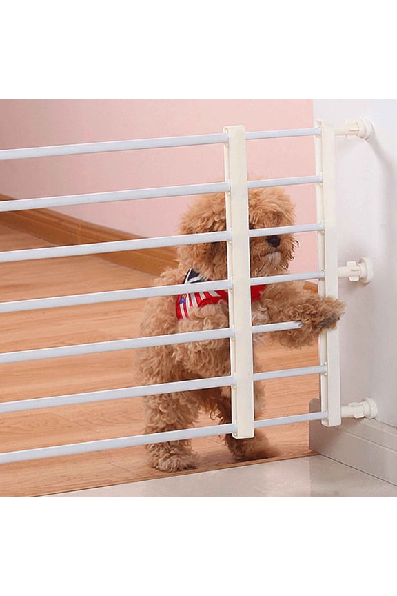 Pet Gate under $5! Yannianjz Adjustable Metal Pet Gate for Dogs, No-Drill Retractable Fence for Doorways Stairs, Wide Extension Barrier for Indoor Use in Living Room Kitchen, 42-60cm