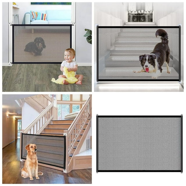Pet Gate Baby Gate Mash Gate Portable Folding Mesh Gate Guard Isolated