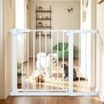 thumbnail image 1 of Pet Gate, DOMIPET 29.5''-40.5'' Wide Dog Gate for Doorways & Stairs, White, 1 of 8