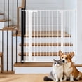 thumbnail image 1 of Pet Gate, DOMIPET 42'' Extra Tall Dog Gate, 29.5''-43'' Wide Pressure Mounted Pet Gate for Doorways & Stairs, White, 1 of 7