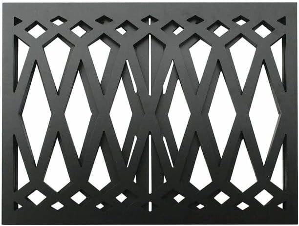 Pet Gate for Doorways and Stairs - Safety Dog Gate -Wooden Panel Freestanding Gates for The House- Z Shape Tri-Fold (Diamond Black)