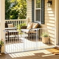 thumbnail image 1 of Pet Gates, DOMIPET Dog Playpen 5Panel 128" Extra Wide 30" Tall Fireplace Fence Playard, White, 1 of 9