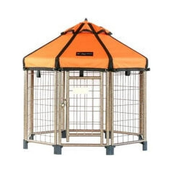 Pet Gazebo Indoor Outdoor Dog Kennel Play Pen with Waterproof Market-Top Cover, Desert Sunset, 3-ft