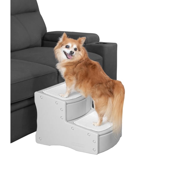 Pet Gear Easy Step II Pet Stairs, 2 Step for Cats/Dogs up to 75-pounds, Portable, Removable Washable Carpet Tread, No Tools Required ALT1