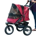 thumbnail image 1 of Pet Gear Lightweight No Zip Dog Jogging Stroller up to 75 Pounds, Rugged Red, 1 of 6