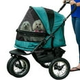 thumbnail image 1 of Pet Gear NO-ZIP Double Pet Stroller Pine Green, 1 of 2