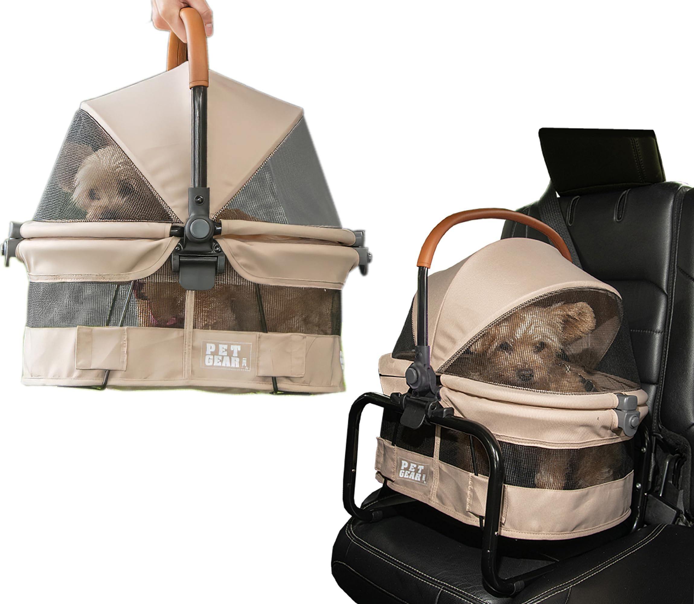 Pet Gear No-zip View 360 Ultra Lite Pet Safety Carrier & Car Seat For 