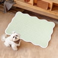 thumbnail image 1 of Pet Gel Ice Mat Breathable Quilted Dog Cat Cooling Pad with Wave Edge Machine Washable Heat Relief Cushion for Small Medium Large Dogs Cats Summer Indoor Outdoor Use, 1 of 4