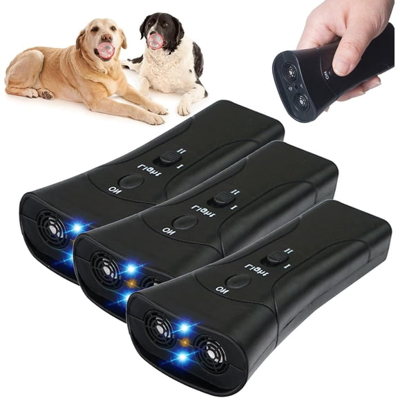 Pet Gentle Anti Barking Device, 3 Training Modes Ultrasonic Dog Bark Deterrent with LED Light, Safe and Effective Pet Training Tool for Small Medium Large Dogs