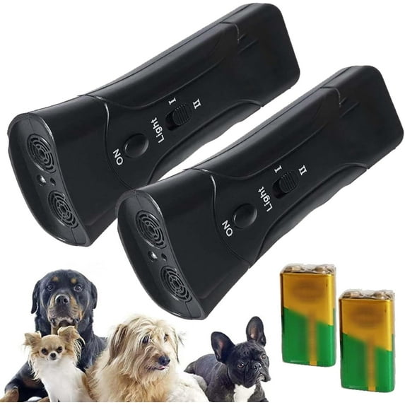 Pet Gentle Anti Barking Device with Battery, 2025 New Ultrasonic Pet Trainer for Dogs, Instantly Stop Barking & Other Bad Behaviors with 1 Click of A Button, for All Dogs for Puppies & Dogs