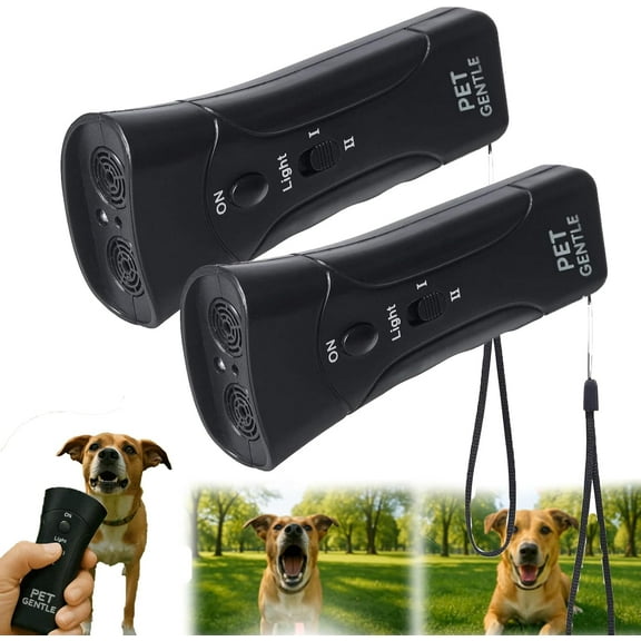 Pet Gentle, PetGentle Sonic Emitter Dog Training Too - 3 Training Modes, Helps Curb Excessive Barking, Digging, Jumping for Small & Large Dogs, Up to 33ft Range