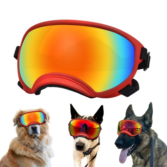 Pet Glasses for Dogs - Protective Eyewear for Medium to Large Breeds with Ski Goggle Style Approved, 18X8 CM, Color C