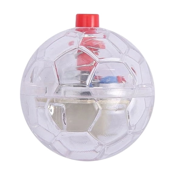 Pet Glowing Cats Teaser Ball, Manual Push-Button Led Glow Interactive Cat Toy, Football-Style Self-Entertaining Toy For Indoor Cats