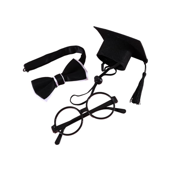 Pet Graduation Caps with 2026 Black Tassels, Dog and Cats Graduation Hats Adjustable Mini Graduation Caps for Graduation Photo Props Holiday Costume