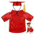 thumbnail image 1 of Pet Graduation Costume Set, Small Animal Graduation Cap and Gown for Dogs and Cats, Graduation Party Decorations and Photo Props for Puppies B#015 Red, 1 of 6