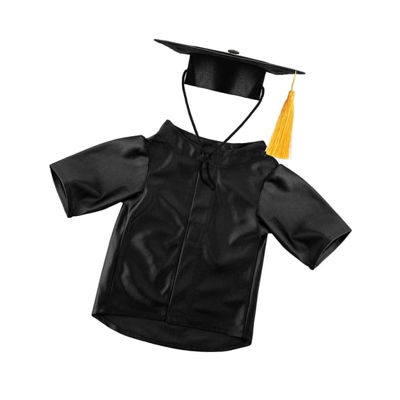Pet Graduation Hat And Gown Costume Set Polyester For Pets