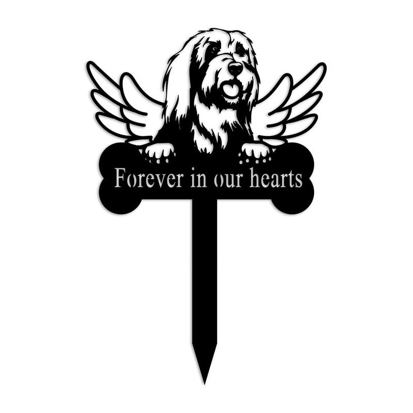 Pet Grave Markers Sign,Memorial Stake Plaque, Metal Outdoor Yard Decor Animal Remembrance Loss Gift, Sympathy Sign