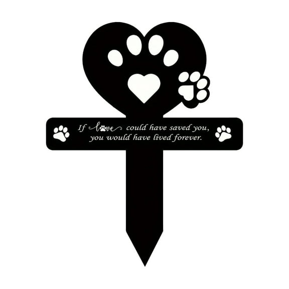Pet Grave Markers for Dogs Cats Waterproof Acrylic Pet Grave Decoration for Cemetery Memorial Plaques for Outdoors