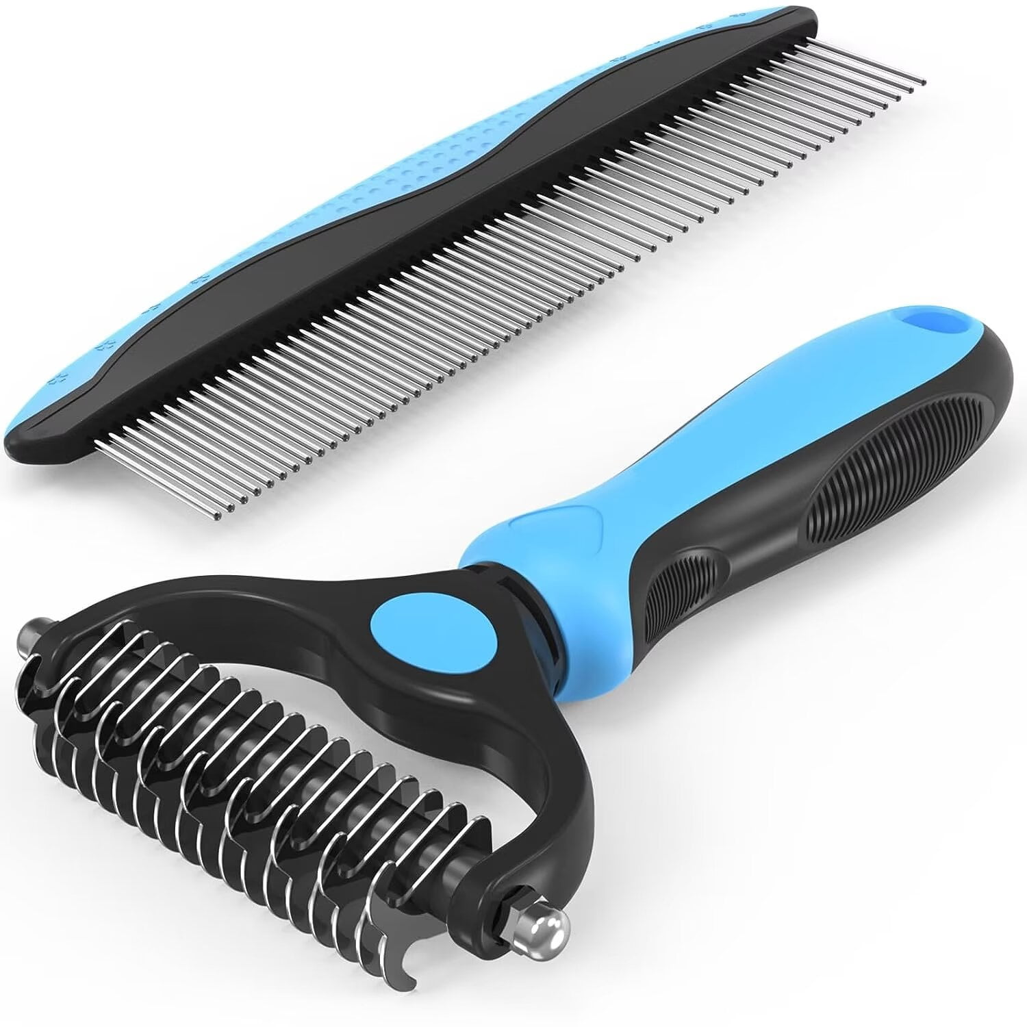 Pet Grooming Brush, Dog Brush Deshedd, Dog Comb for Groom,Undercoat Rake for Dogs Grooming Supplies
