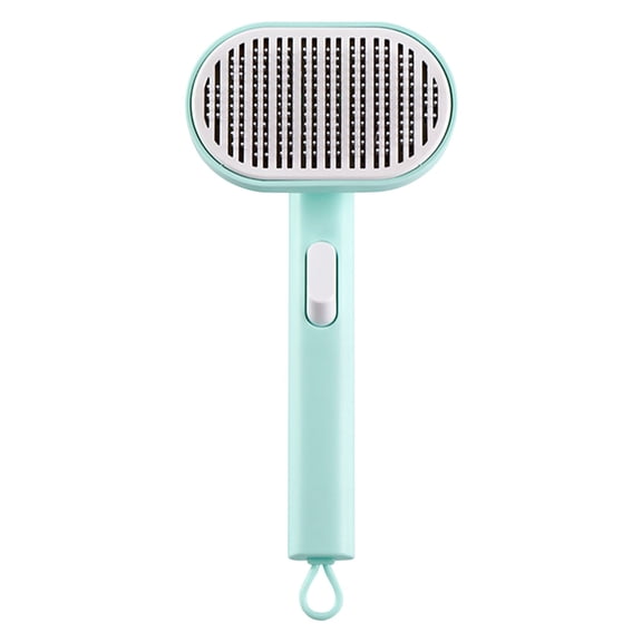 Pet Grooming Brush Deshedding Slicker Comb One Click Cleaning Massage Hair Removal Brush for Dogs Cats and Rabbits Skin Safe Pet Hair Care Tool Anti Shedding Pet Grooming Tool for Long Short Hair