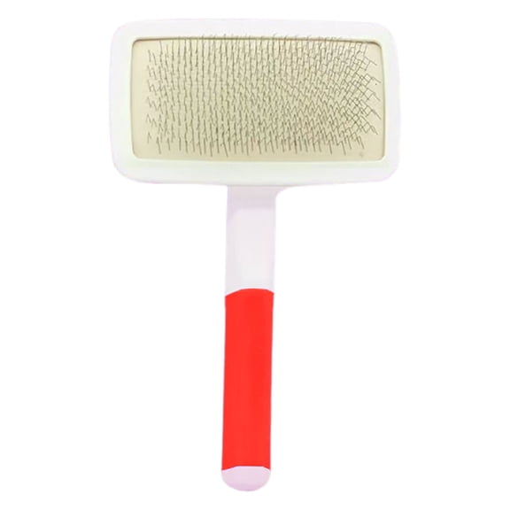 Pet Grooming Brush for Dogs Cats Stainless Steel Pins Massage Slicker Brush Detangling Tool for Shedding Care Deshedding Comb ABS Handle Easy to Clean