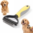 thumbnail image 1 of Pet Grooming Brush Double Sided, Deshedding Tool For Dogs for Removing Loose Hair, Mats, Tangles & Undercoat, 1 of 7