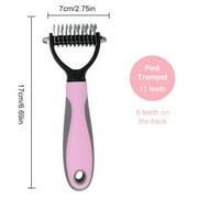 Pet Grooming Brush - Effective Shedding Tool for Dogs and Cats - Undercoat Rake for Hair Removal