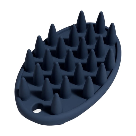 Pet Grooming Brush, TPR Large Size Navy Blue 1 Pack Shedding Bathing Brush for Cats and Dogs, Dual Use for Deshedding Loose Fur and Massage During Bathing Grooming at Home