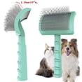 thumbnail image 1 of Pet Grooming Brush for Cats and Dogs, Needle Comb for Shedding and Loose Hair, Gentle Deshedding Tool, 1 of 9