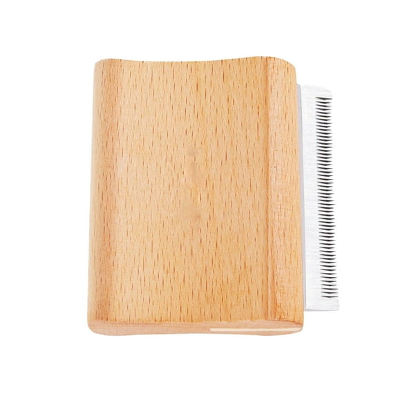 Pet Grooming Brush for Dogs Cats Horses Wooden Deshedding Tool and Detangling Comb for Hair Removal and Coat Care