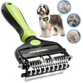 thumbnail image 1 of 3-in-1 Pet Grooming Brush for Dogs & Cats – Dematting Comb, Undercoat Rake & Deshedding Tool for Long & Short Hair, Heavy Shedding & Matted Fur, 1 of 14